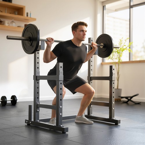 Adjustable squat rack - adjustable, heavy